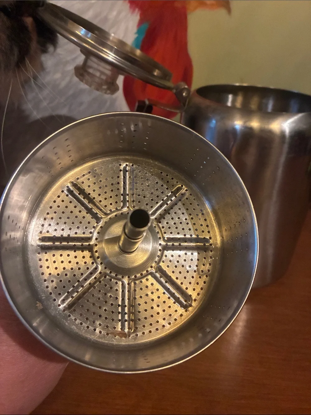 Coffee Percolator Stainless Steel Stovetop wooden handle